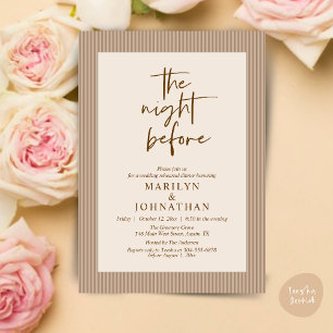 Invitation La nuit avant la répétition classique du Mariage n