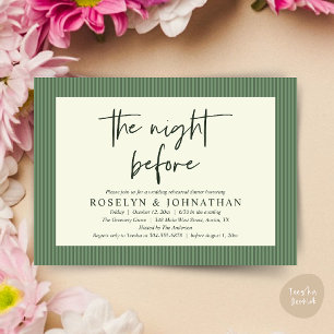 Invitation La nuit avant la répétition classique du Mariage n