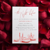 Invitation La Nuit Avant La Répétition Des Mariages Rouges Mo