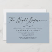Invitation La Nuit Avant La Répétition Dîner Dusty Blue (Devant)