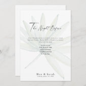 Invitation La nuit avant la répétition Mariage tropicale (Devant / Derrière)