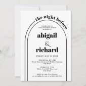 Invitation La nuit avant l'arc Dîner de répétition mariage (Devant)