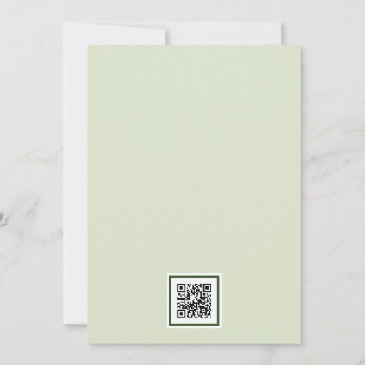 Invitation La nuit avant le code QR de Blue Hydrangea (Dos)