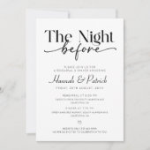 Invitation La Nuit Avant Le Dîner De La Répétition (Devant)