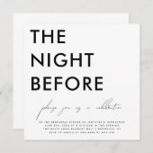 Invitation La Nuit Avant Le Dîner De La Répétition De Mod Inv (Devant / Derrière)