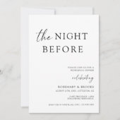 Invitation La Nuit Avant Le Dîner De La Répétition Mariage (Devant)