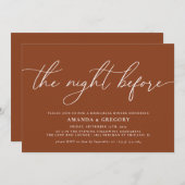 Invitation La Nuit Avant Le Dîner De La Répétition Mariage (Devant / Derrière)