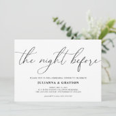 Invitation La Nuit Avant Le Dîner De La Répétition Mariage (Debout devant)