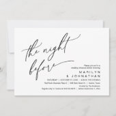 Invitation La Nuit Avant Le Dîner De La Répétition Mariage (Devant)
