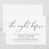 Invitation La Nuit Avant Le Dîner De La Répétition Mariage (Devant / Derrière)