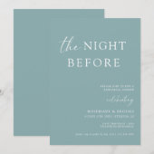 Invitation La Nuit Avant Le Dîner De La Répétition Mariage (Devant / Derrière)