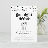 Invitation La Nuit Avant Le Dîner De La Répétition Mariage (Debout devant)