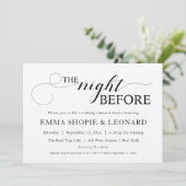 Invitation La Nuit Avant Le Dîner De La Répétition Rustique  (Debout devant)
