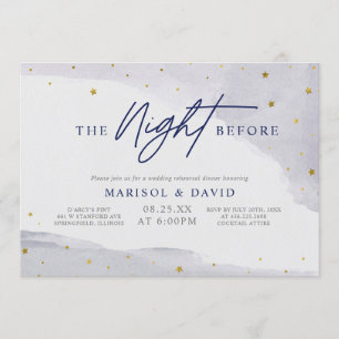 Invitation La Nuit Avant le Dîner de Répétition