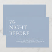 Invitation La Nuit Avant Le Dîner De Répétition Bleu Dusty (Devant / Derrière)