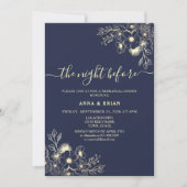 Invitation La Nuit Avant Le Dîner De Répétition Bleue De La M (Devant)