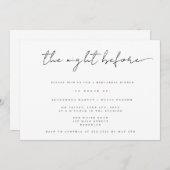 Invitation La Nuit Avant Le Dîner De Répétition Chic Invitati (Devant / Derrière)