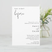 Invitation La Nuit Avant Le Dîner De Répétition Chic Script (Debout devant)