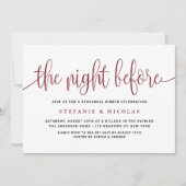 Invitation La Nuit Avant Le Dîner De Répétition De Bourgogne (Devant)