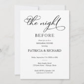 Invitation La Nuit Avant Le Dîner De Répétition De Script Élé (Devant)