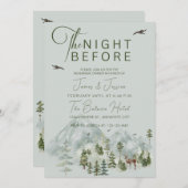 Invitation La nuit avant le dîner de répétition des Mariages (Devant / Derrière)