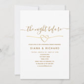 Invitation La Nuit Avant Le Dîner De Répétition D'Or (Devant)