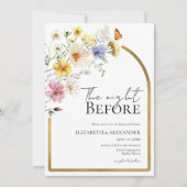 Invitation La Nuit Avant Le Dîner De Répétition Du Fleur sauv (Devant)