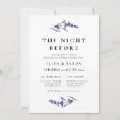 Invitation La Nuit Avant le Dîner de Répétition Élégant Lavan (Devant)