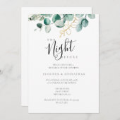 Invitation La Nuit Avant Le Dîner De Répétition Feuilles Invi (Devant / Derrière)