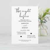 Invitation La Nuit Avant Le Dîner De Répétition Mariage Invit (Debout devant)