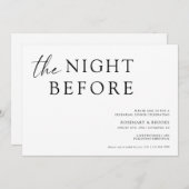 Invitation La Nuit Avant Le Dîner De Répétition Mariage Invit (Devant / Derrière)