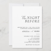 Invitation La Nuit Avant Le Dîner De Répétition Mariage Moder (Devant)