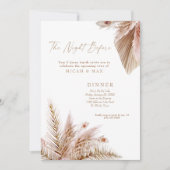 Invitation La Nuit Avant Le Dîner De Répétition Mariage Pampa (Devant)