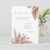 Invitation La Nuit Avant Le Dîner De Répétition Mariage Pampa (Debout devant)