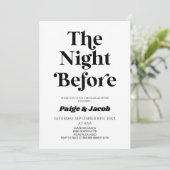 Invitation La Nuit Avant Le Dîner De Répétition Mariage Rétro (Debout devant)