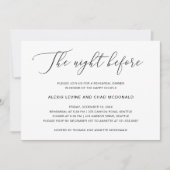 Invitation La Nuit Avant Le Dîner De Répétition Moderne (Devant)