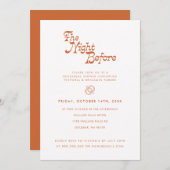 Invitation La Nuit Avant Le Dîner De Répétition Retro Modern  (Devant / Derrière)