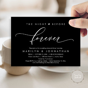 Invitation La Nuit Avant Le Dîner De Répétition Romantique