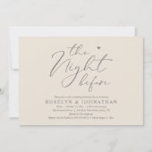 Invitation La Nuit Avant Le Dîner De Répétition Romantique De (Devant)