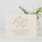 Invitation La Nuit Avant Le Dîner De Répétition Romantique De (Debout devant)