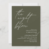 Invitation La Nuit Avant Le Dîner De Répétition Romantique De (Devant)