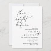 Invitation La Nuit Avant Le Dîner De Répétition Romantique De (Devant)