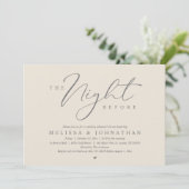 Invitation La Nuit Avant Le Dîner De Répétition Romantique De (Debout devant)