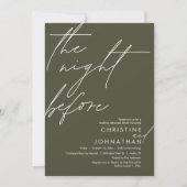 Invitation La Nuit Avant Le Dîner De Répétition Romantique De (Devant)