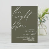 Invitation La Nuit Avant Le Dîner De Répétition Romantique De (Debout devant)