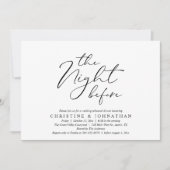 Invitation La Nuit Avant Le Dîner De Répétition Romantique De (Devant)