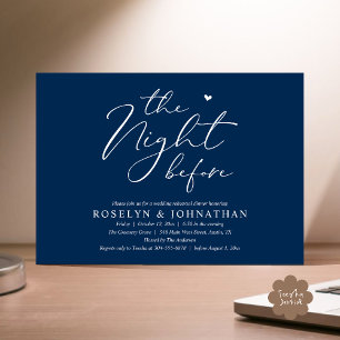 Invitation La Nuit Avant Le Dîner De Répétition Romantique De