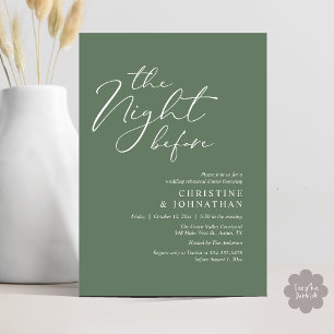 Invitation La Nuit Avant Le Dîner De Répétition Romantique De