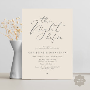 Invitation La Nuit Avant Le Dîner De Répétition Romantique De