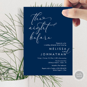 Invitation La Nuit Avant Le Dîner De Répétition Romantique De